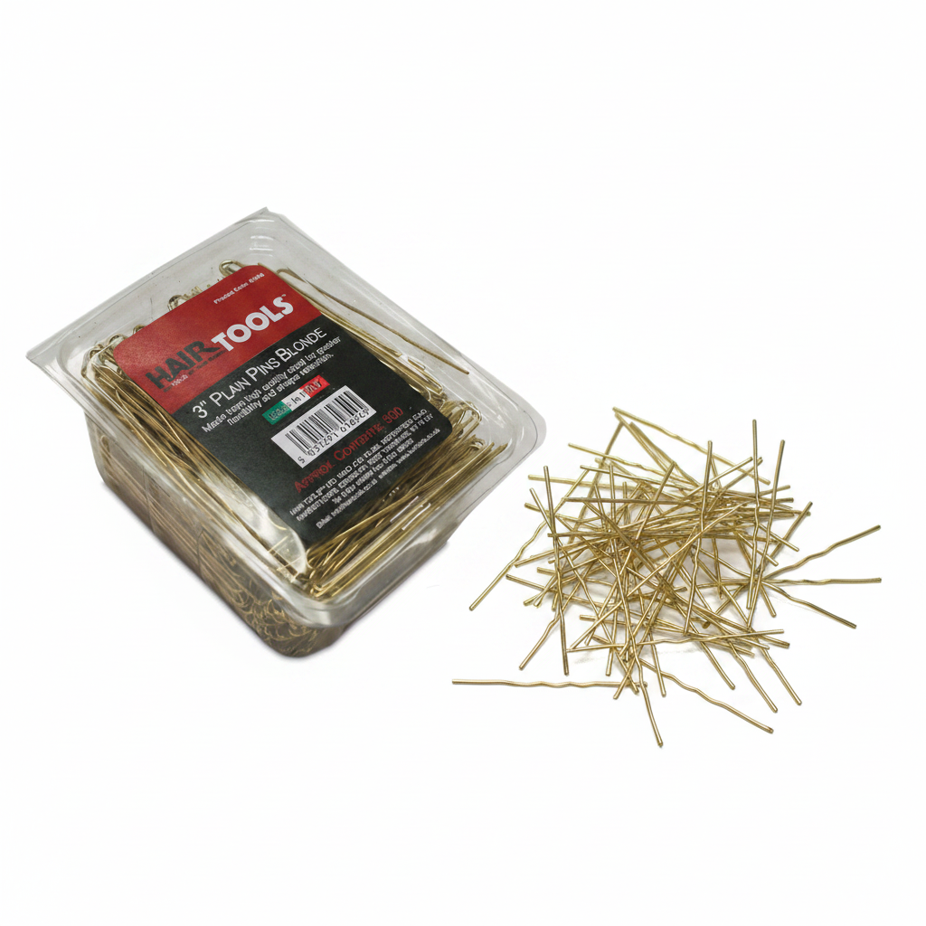 Hair Tools 3" Plain Pins Blonde
