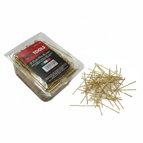 Hair Tools 3" Plain Pins Blonde